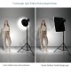 Fotoğraf Işığı 3200K 100W Stüdyosu Led Sürekli Video Işığı 65cm Bowens Fener Tarzı Softbox + 2.1 M