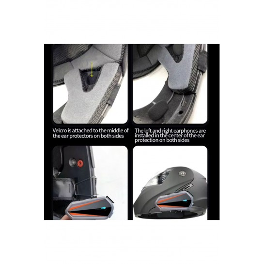 Güçlü Batarya Bluetooth Motosiklet İntercom Kask kulaklık BT5.3 Stereo Su Geçirmez Kulaklık Güçlü Batarya Bluetooth Motosiklet İntercom Kask kulaklık BT5.3 Stereo Su Geçirmez Kulaklık