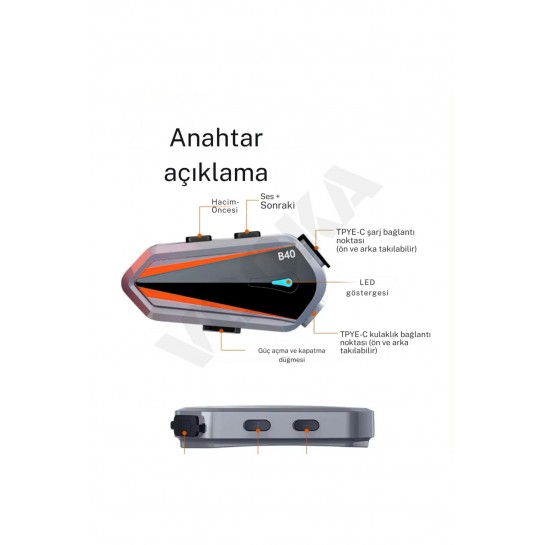Güçlü Batarya Bluetooth Motosiklet İntercom Kask kulaklık BT5.3 Stereo Su Geçirmez Kulaklık Güçlü Batarya Bluetooth Motosiklet İntercom Kask kulaklık BT5.3 Stereo Su Geçirmez Kulaklık