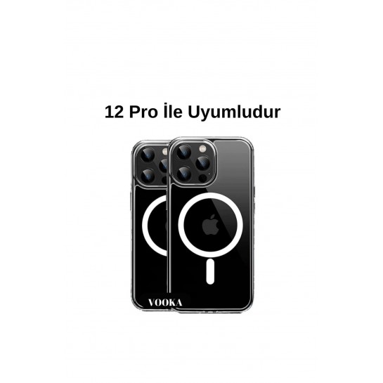 Iphone 12 Pro Uyumlu Magsafe Kılıf + Ekran Koruyucu + Kamera Koruyucu 360° Tam Koruma 3in1