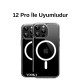 Iphone 12 Pro Uyumlu Magsafe Kılıf + Ekran Koruyucu + Kamera Koruyucu 360° Tam Koruma 3in1