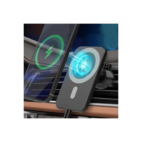 Iphone 13 / 13 Pro / 13 Pro Max Kablosuz Şarj Aleti Magsafe Araç Içi Manyetik Şarj 15w