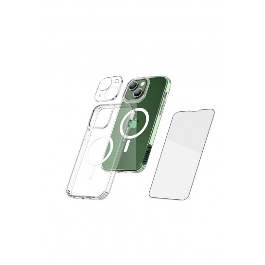 Iphone 14 Plus Uyumlu Magsafe Kılıf + Ekran Koruyucu + Kamera Koruyucu 360° Tam Koruma Iphone 14 Plus Uyumlu Magsafe Kılıf + Ekran Koruyucu + Kamera Koruyucu 360° Tam Koruma