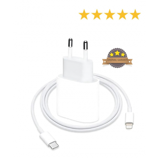 iPhone Tüm Serilere Uyumlu 20w Hızlı Şarj Seti Adaptör ve Type C Kablosu 7 8 X 11 12 13 14 Plus Pro