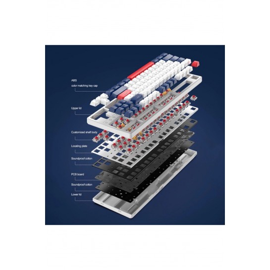 K87 Pro Red Switch Mini Rgb Oyun Klavyesi Gaming Mekanik 87 Tuşlu 22 Rgb Led Usb Tip-c Kablosu