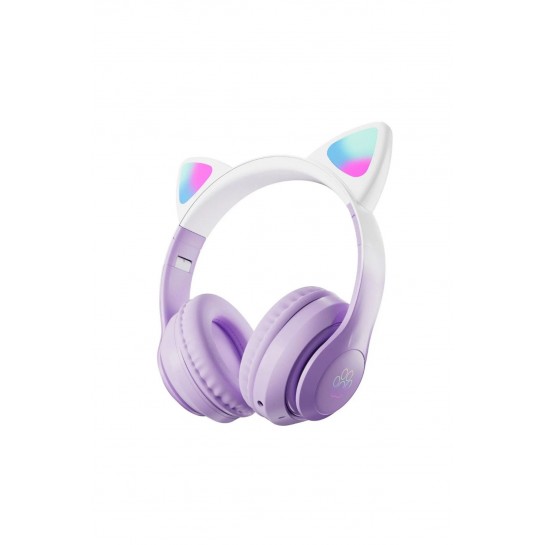 Kedi Kulaklık Pro 5.3 Akıllı Rgb Led Detaylı Bluetooth Kablosuz Kulaklık Çocuk Oyuncu Yeni