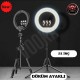 A+ Laxer Rengarenk Selfie Işıklı Youtuber Tiktok Makyaj Güzellik Salonu Işığı Rgb Mj20 8 Inç 20 Cm