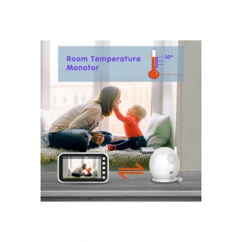 LCD Ekranlı Gece Görüşlü Bebek Monitörü - Bebek Izleme Kamerası Oda Sıcaklığı Kontrollü Kablosuz LCD Ekranlı Gece Görüşlü Bebek Monitörü - Bebek Izleme Kamerası Oda Sıcaklığı Kontrollü Kablosuz