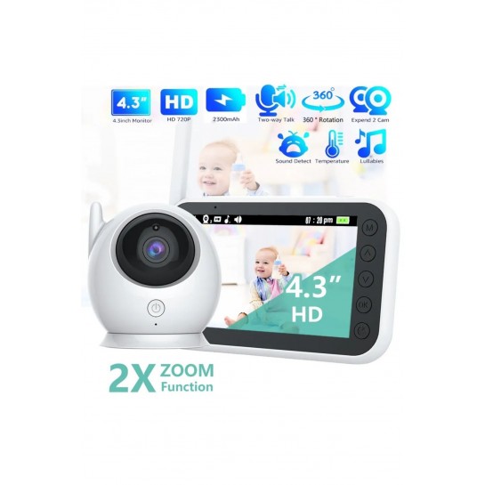 LCD Ekranlı Gece Görüşlü Bebek Monitörü - Bebek Izleme Kamerası Oda Sıcaklığı Kontrollü Kablosuz LCD Ekranlı Gece Görüşlü Bebek Monitörü - Bebek Izleme Kamerası Oda Sıcaklığı Kontrollü Kablosuz