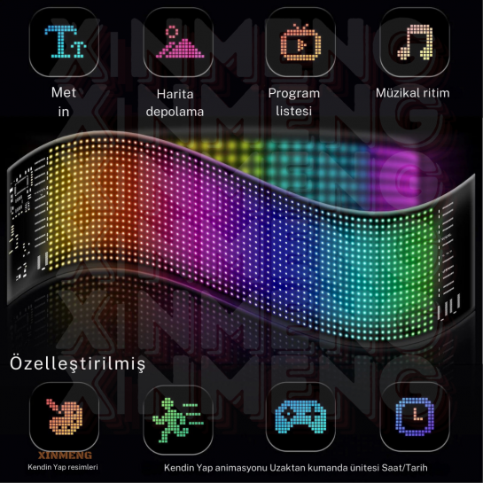 Led Matrix Panel Dijital Ekran Kumandalı App Kontrollü
