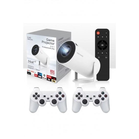 Projeksiyon Cihazı 4K Projektör+Oyun 2in1 Pro Projektör