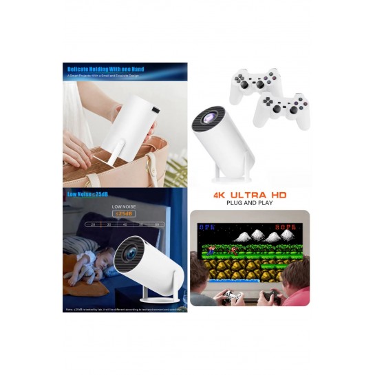 Projeksiyon Cihazı 4K Projektör+Oyun 2in1 Pro Projektör