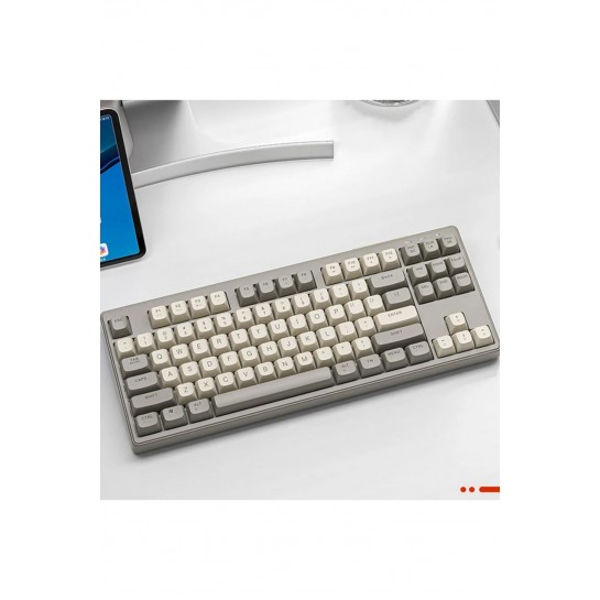 M87 Klavye Metal Gövde 87 Hot Swapp Tuş Rgb Tasarım Kablosuz Bluetooth Yedek Tuş