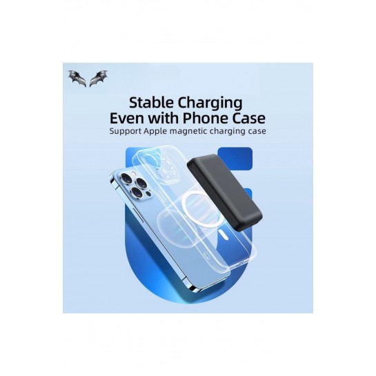 Magsafe 5000 mAh Battery Pack Iphone Uyumlu Powerbank Magsafe Powerbank Kablosuz Şarj Cihazı Şarj