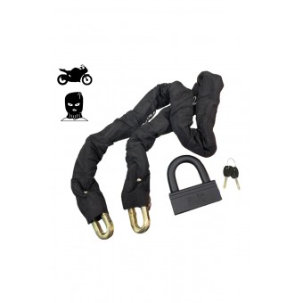Matix 1.5 Metre 13 Mm Kalınlığında Çantalı Motosiklet Zincir Çelik Kilit Scooter Motor Kilidi CT-A13