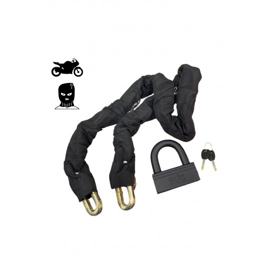 Matix 1.5 Metre 13 Mm Kalınlığında Çantalı Motosiklet Zincir Çelik Kilit Scooter Motor Kilidi CT-A13