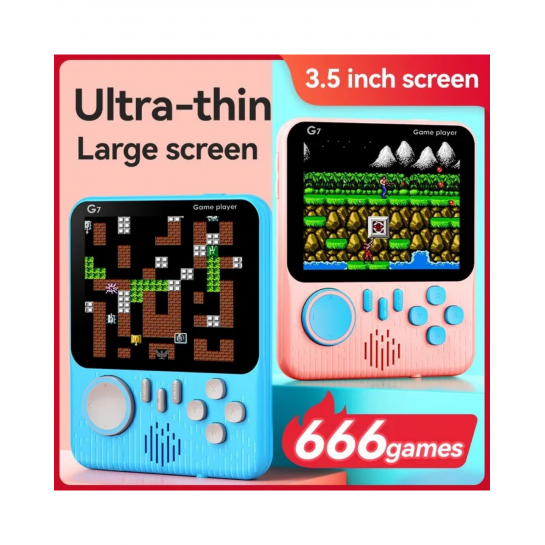 Mini Atari Taşınabilir Oyun Konsolu 3.5 inç Ekran Çift Konsol 666 Adet Retro Oyun Gameboy El Atarisi