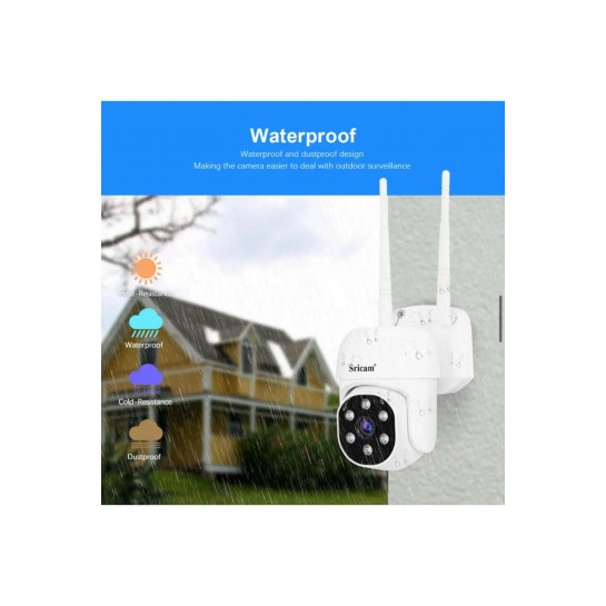 Mini Wifi Güvenlik Kamerası Otomatik Hareket Algılma Gece Görüşlü yağmur Geçirmez Güvenlik 1080p