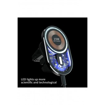 Ms 15w Magsafe Iphone-12-13-14-15 Pro-pro Max Uyumlu Magnetic Wireless Universal Araç Telefon Tutucu