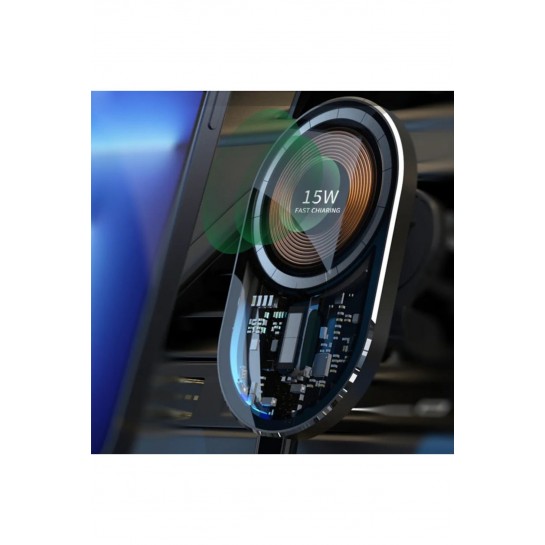 Ms 15w Magsafe Iphone-12-13-14-15 Pro-pro Max Uyumlu Magnetic Wireless Universal Araç Telefon Tutucu