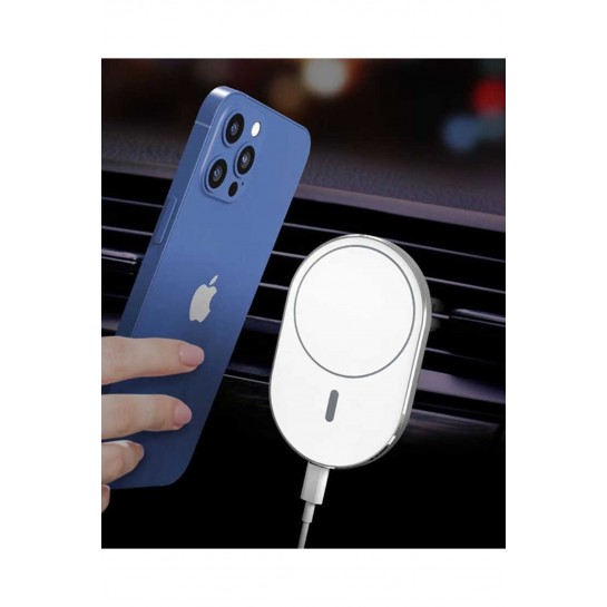Ms 15w Magsafe Iphone 12 Pro Max Uyumlu Magnetic Wireless Charging Car Araç Telefon Tutucu Hızlı