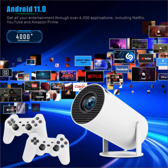 Projeksiyon Cihazı Taşınabilir Sinema + Oyun 1280* 720p Ev Sineması Bluetooth Oyunlu Akıllı Projektö Projeksiyon Cihazı Taşınabilir Sinema + Oyun 1280* 720p Ev Sineması Bluetooth Oyunlu Akıllı Projektö