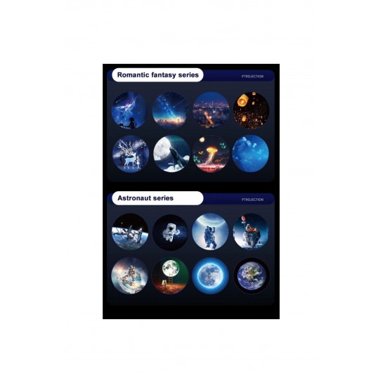 Projektör Gece Masa Lambası Galaxy Gökyüzü Star Projeksiyon Kumandalı Samanyol