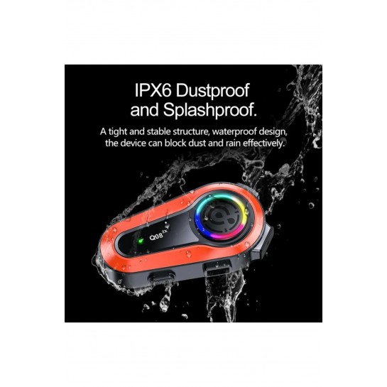 Q08-2x Rgb Işıklı Intercom 2 Kişi Bağlantılı 1000mah Motosiklet Bluetooth Kulaklık Seti Q08-2x Rgb Işıklı Intercom 2 Kişi Bağlantılı 1000mah Motosiklet Bluetooth Kulaklık Seti