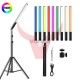 Şarjlı 1 Ad Fotoğrafçılık Işık Çubuğu Rgb Aydınlatma Ledi Canlı Video Çekimi Işığı 2+1 Mt Tripod