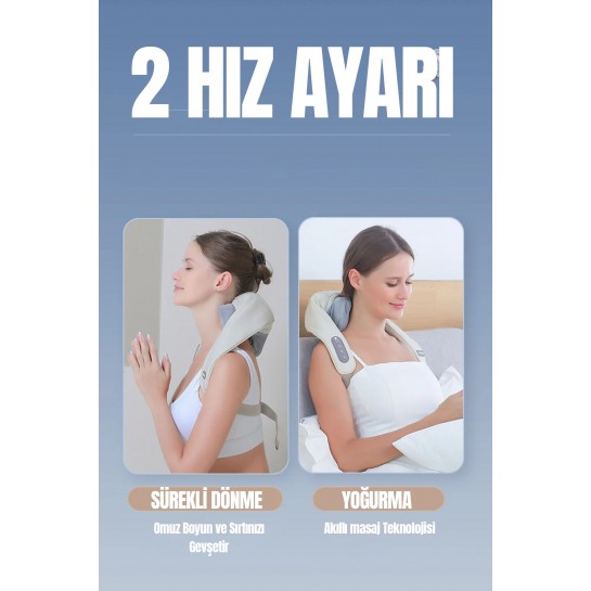 Şarjlı Ovmalı Isıtmalı Masaj Aleti Insan Eli Yoğurma Hissi