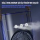 Şarjlı Uzaktan Kumanda Buzlu Taşınabilir Fan Soğutucu RGB Led Çift Fanlı Buz Hazneli Masaüstü Fan