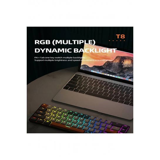 T8 Rgb Blue Switch Mini 68 Tuşlu Hot Swapp Oyuncu Klavyesi Gamer Ultra-Durable Mod T8 Rgb Blue Switch Mini 68 Tuşlu Hot Swapp Oyuncu Klavyesi Gamer Ultra-Durable Mod