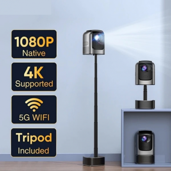 Taşınabilir Sinema Projektörü Dahili Hoparlör 1920 * 1080P Ev Sineması Bluetooth Android 11 Akıllı Projeksiyon Wifi