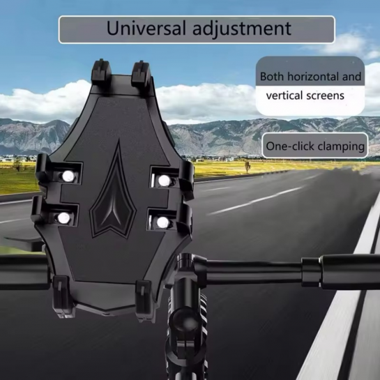 Titreşim Önleyicili Otomatik Tuşlu Motorsiklet Bisiklet ATV Tutacağı Ayna Bağlantılı Telefon Tutucu