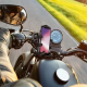 Titreşim Önleyicili Otomatik Tuşlu Motorsiklet Bisiklet ATV Tutacağı Ayna Bağlantılı Telefon Tutucu