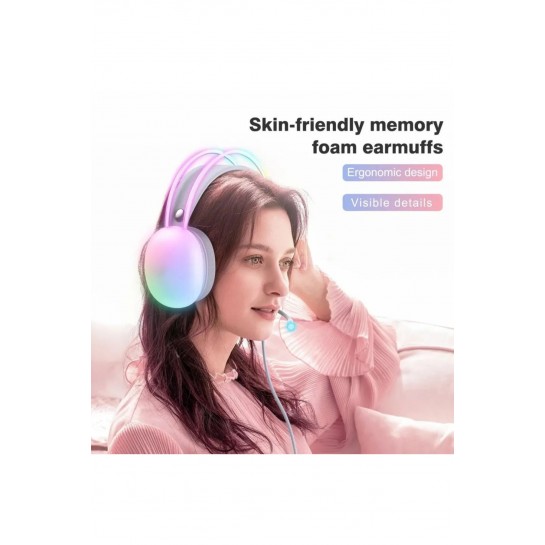 Togo 7.1 RGB Transparan Led Effect Gaming Headset Oyuncu Gaming Kulaklık