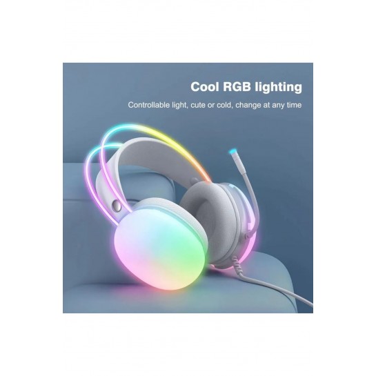 Togo 7.1 RGB Transparan Led Effect Gaming Headset Oyuncu Gaming Kulaklık