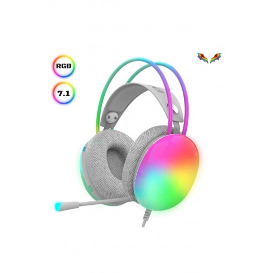 Togo 7.1 RGB Transparan Led Effect Gaming Headset Oyuncu Gaming Kulaklık