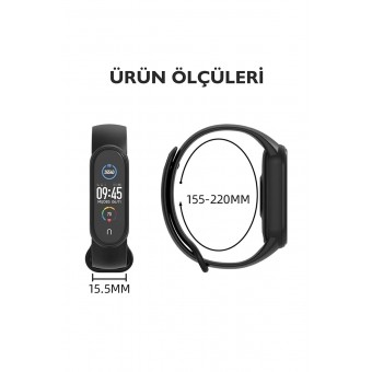 Togo M6 Akıllı Bileklik Uyumlu Silikon Kordon Dayanıklı Yumuşak 7 Adet