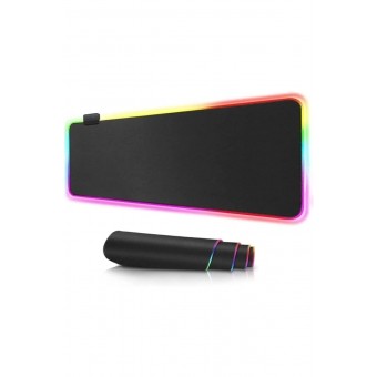 Trol Laxer X Gaming Mouse Pad Led Işıklı Dark Black Desensiz Rgb Işıklı 70x30 Rengarenk A+kalite