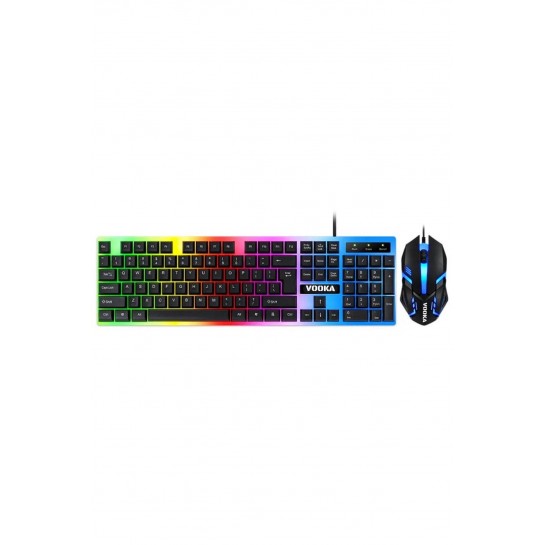Trol Rainbow Oyun Klavyesi Gaming Led Usb Siyah Gamer Klavye Gaming Klavye