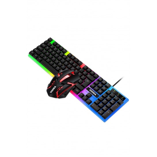 Trol Rainbow Oyun Klavyesi Gaming Led Usb Siyah Gamer Klavye Gaming Klavye