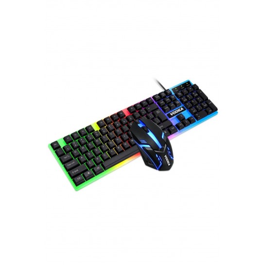 Trol Rainbow Oyun Klavyesi Gaming Led Usb Siyah Gamer Klavye Gaming Klavye