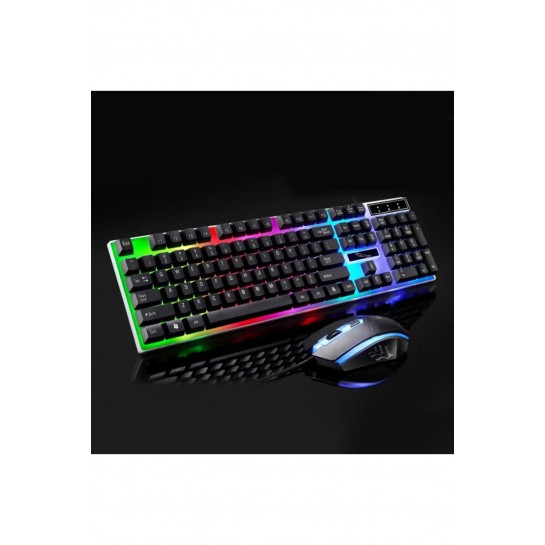Trol Rainbow Oyun Klavyesi Gaming Led Usb Siyah Gamer Klavye Gaming Klavye