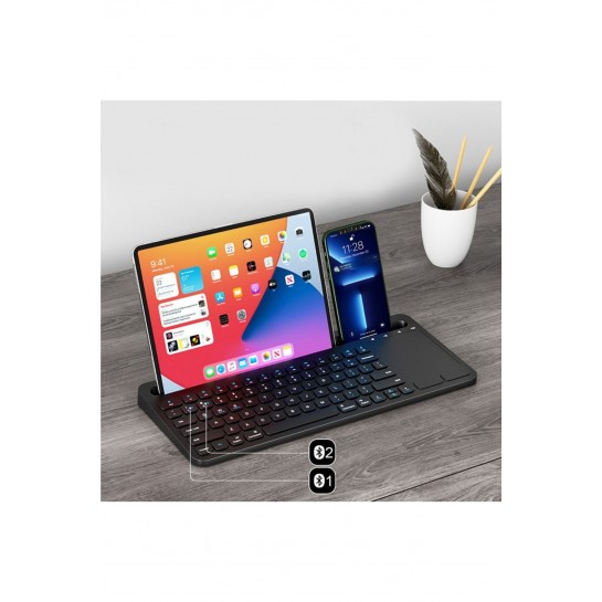 Trol Simug V6 Bluetooth 5.0 Standlı Türkçe Q Klavye Tablet Pc Telefon Android Ios Windows Mac A+