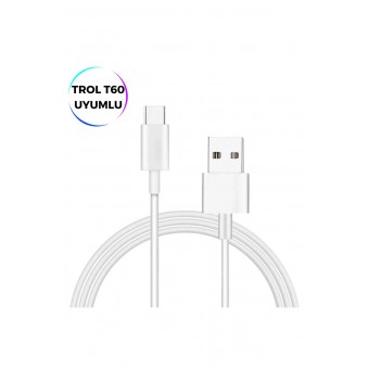 Trol T60 Uyumlu Mini Oyun Klavyesi 62 Tuşlu Uyumlu Usb Tip-c Kablosu Beyaz 1.5m