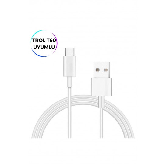 Trol T60 Uyumlu Mini Oyun Klavyesi 62 Tuşlu Uyumlu Usb Tip-c Kablosu Beyaz 1.5m