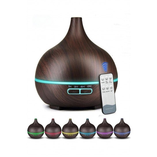 Kahverengi Uzaktan Kumandalı 550 Ml Aroma Difüzörü Ultrasonik Hava Nemlendirici 7 Renk Led Kahverengi Uzaktan Kumandalı 550 Ml Aroma Difüzörü Ultrasonik Hava Nemlendirici 7 Renk Led