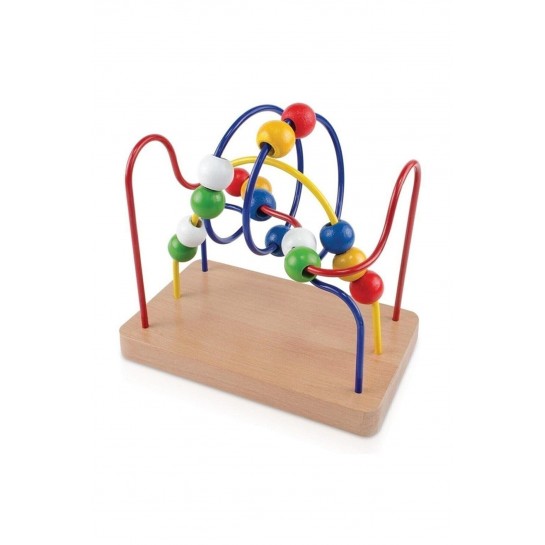 Vilya Ahşap Eğitici Zeka Geliştirici Boncuklu Helezon Somut Geometri Kavramsal Hafıza 12ay+