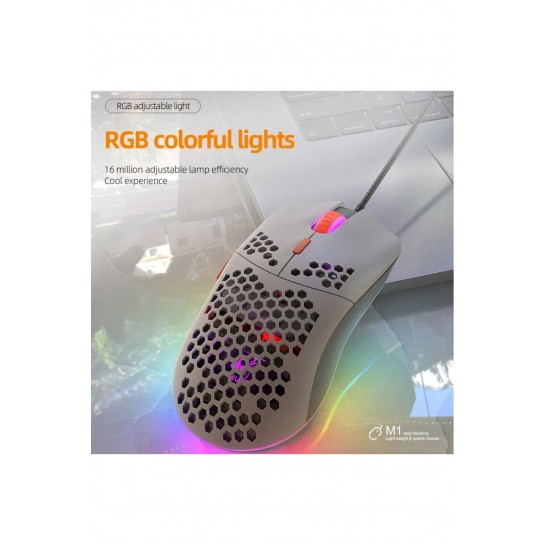 M8 Rgb Ledli Gaming Mouse 7200 Dpı Software 6 Tuşlu Optical Sensor